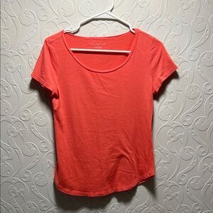 Ann Taylor Bright Coral Short Sleeve Tee
